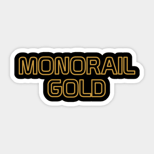 Monorail Gold Sticker